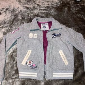 Pink varsity jacket
